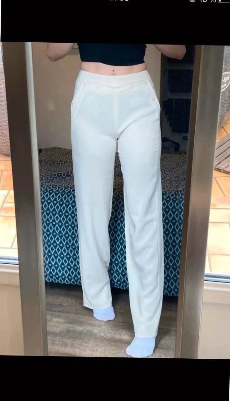 Pantalon large beige vintage 36/38